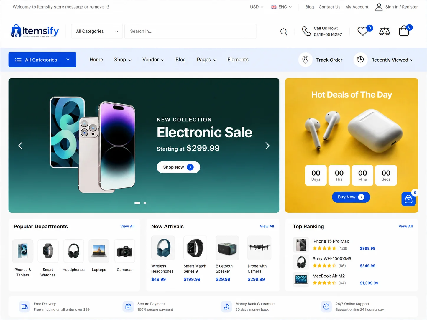 eCommerce website developed by CAPS IT Solutions